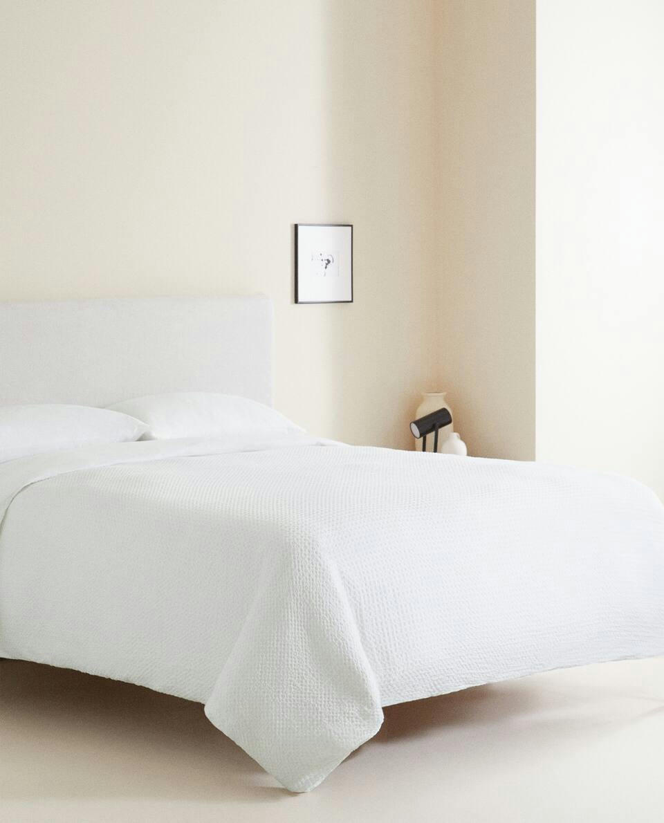 WAFFLE-KNIT DUVET COVER