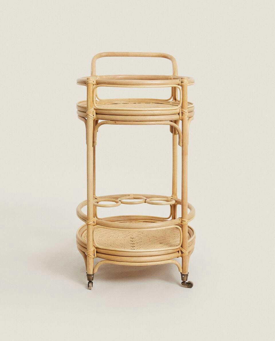 RATTAN TROLLEY