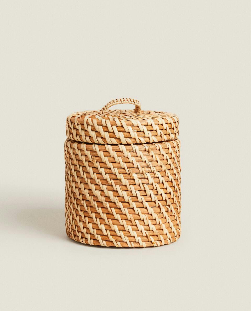 KIDS’ RATTAN HAMPER WITH LID