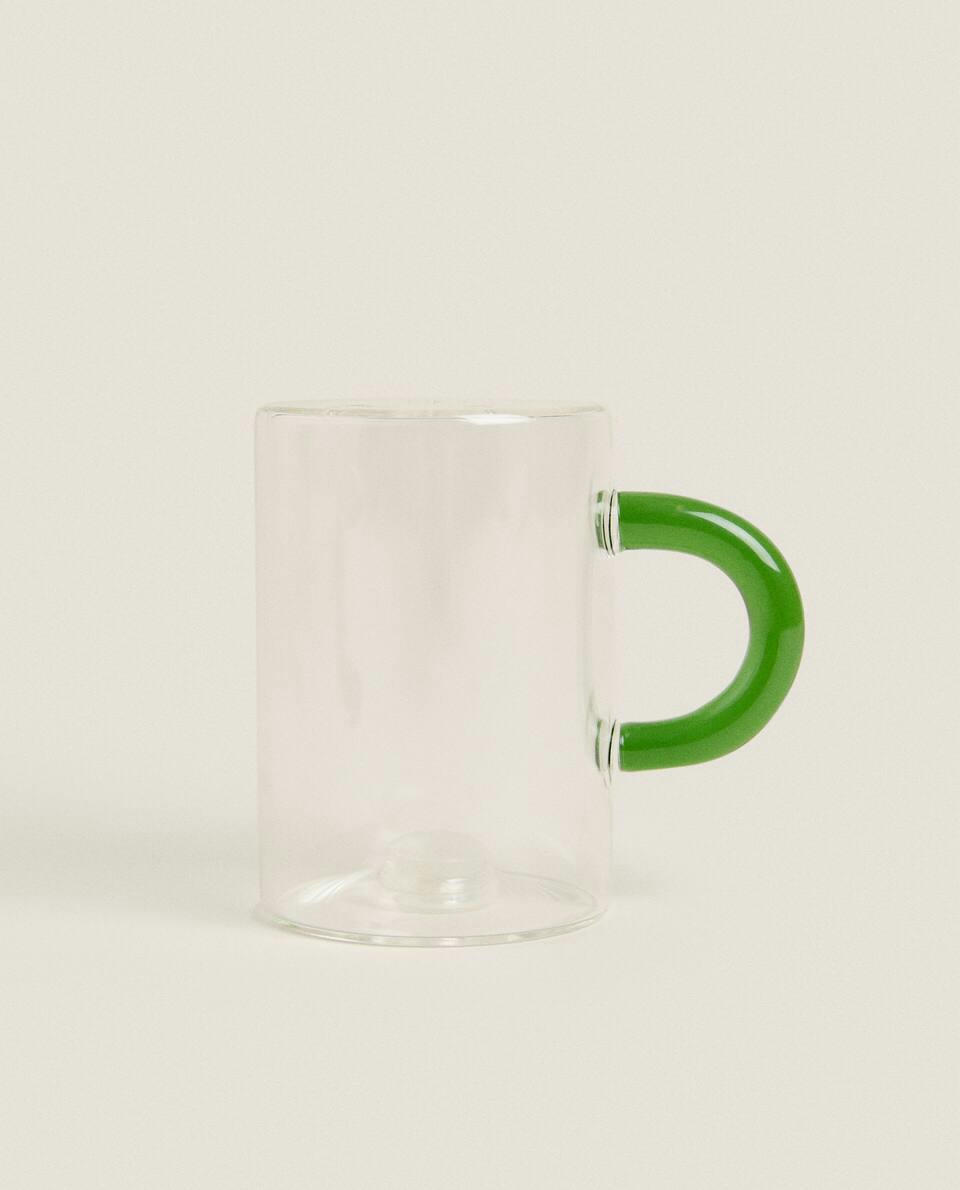 BOROSILICATE GLASS SALT SHAKER WITH COLOURED HANDLE