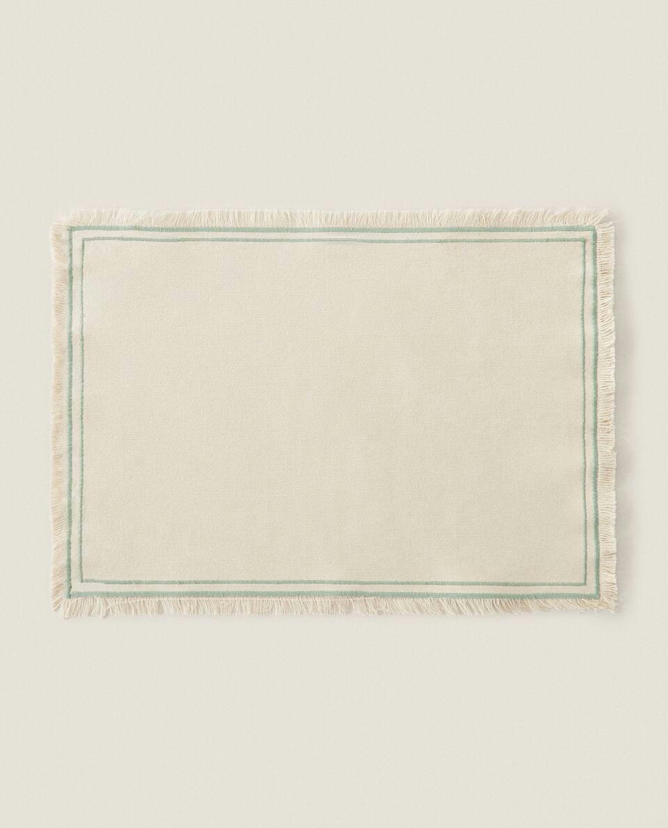 COTTON PLACEMAT WITH FRINGING