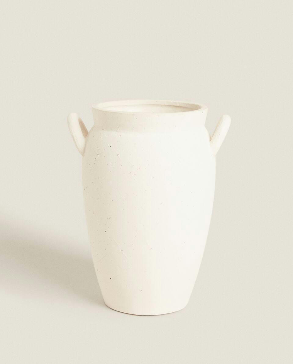 CERAMIC VASE WITH HANDLES