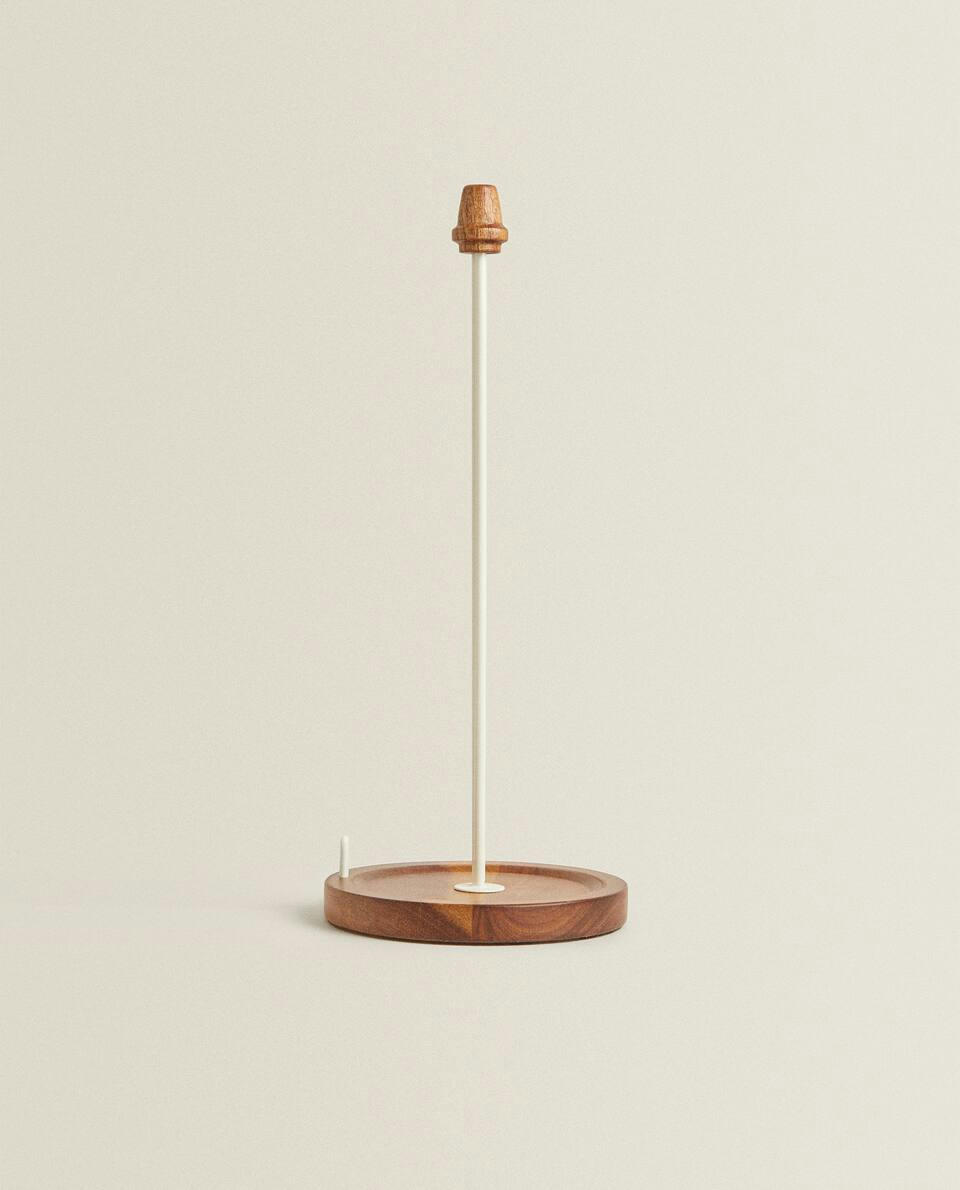 IRON AND WOOD KITCHEN ROLL HOLDER