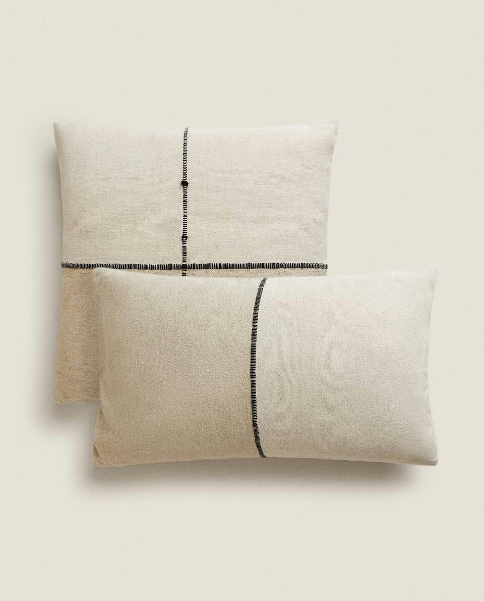 CHECK CUSHION COVER