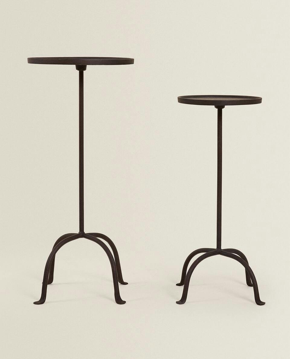 ANTIQUE-EFFECT METAL TABLE