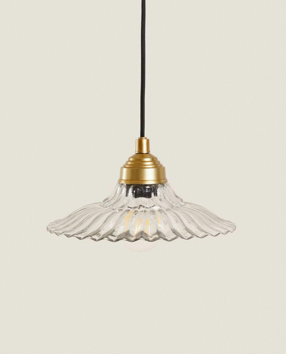 WAVY GLASS CEILING LAMP