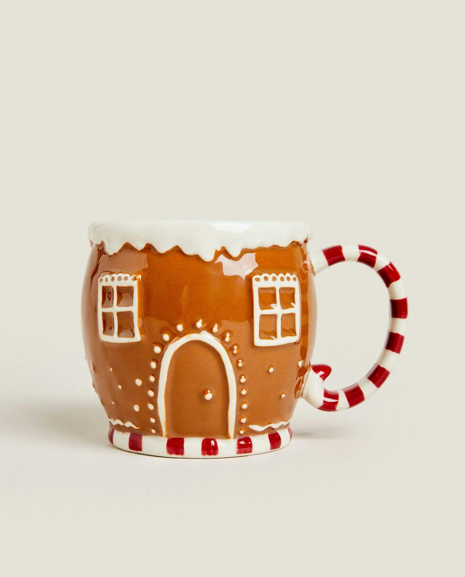 CHRISTMAS CHILDREN’S STONEWARE HOUSE MUG