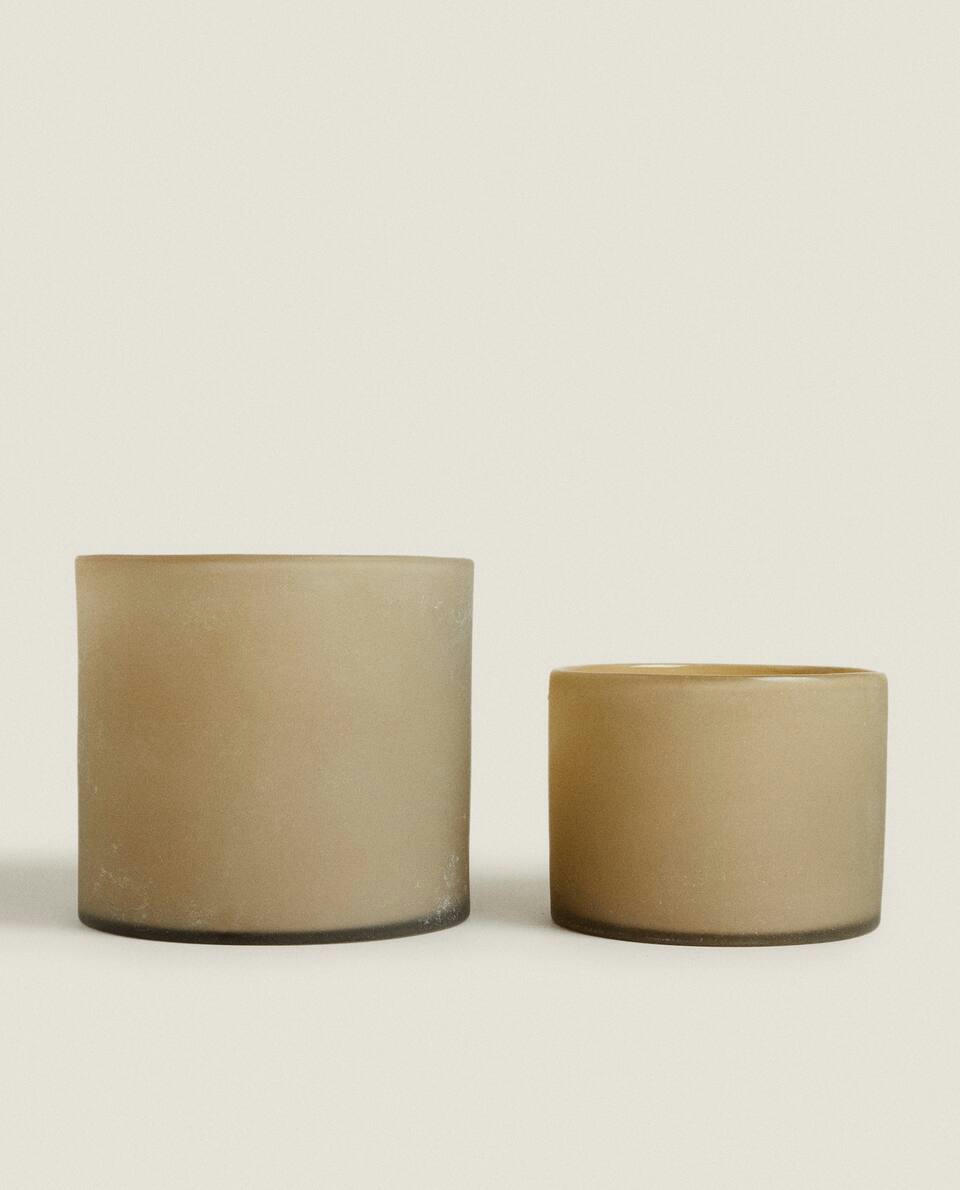 TALL GLASS CANDLEHOLDER