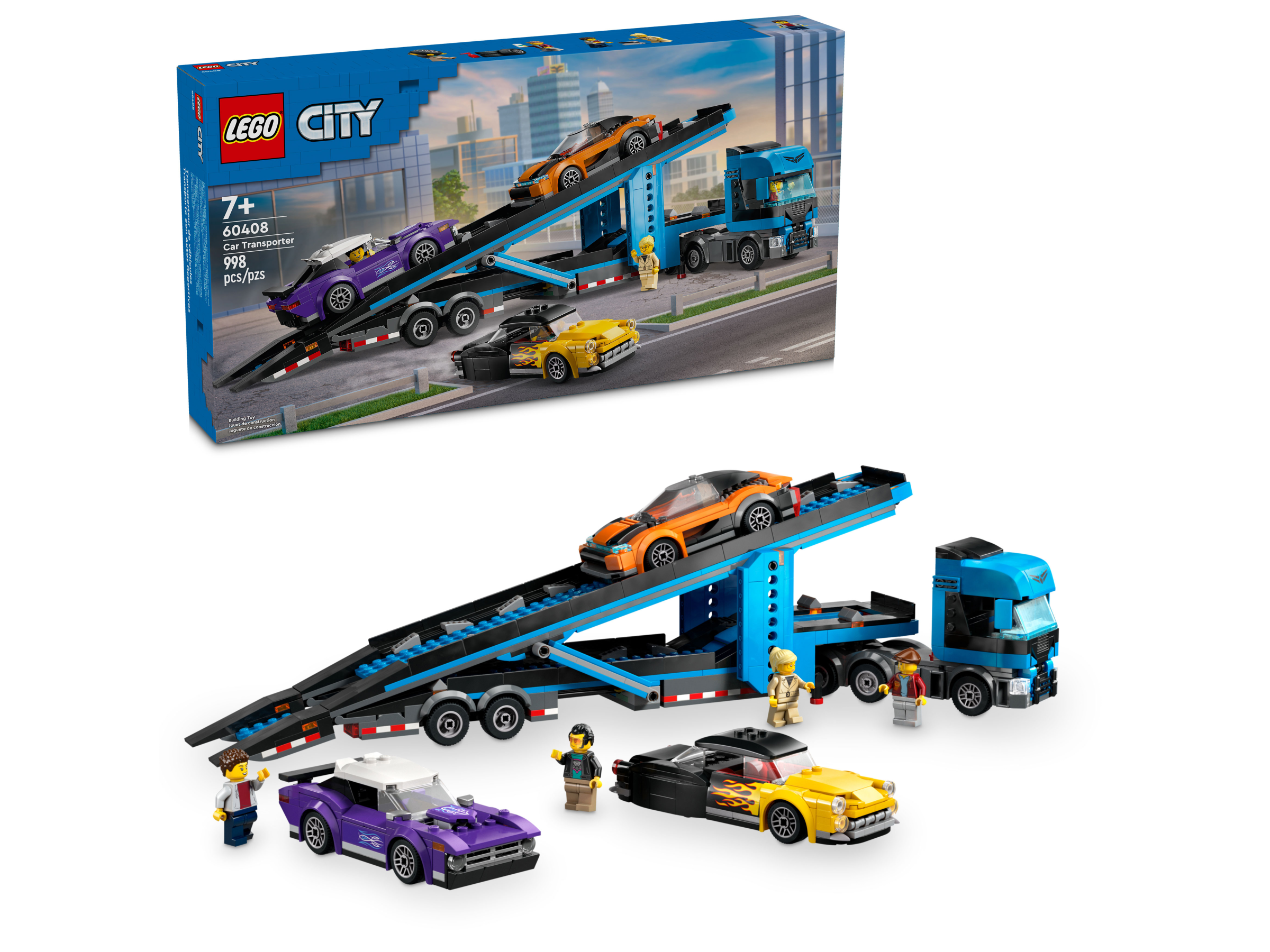 Car Transporter Truck with Sports Cars