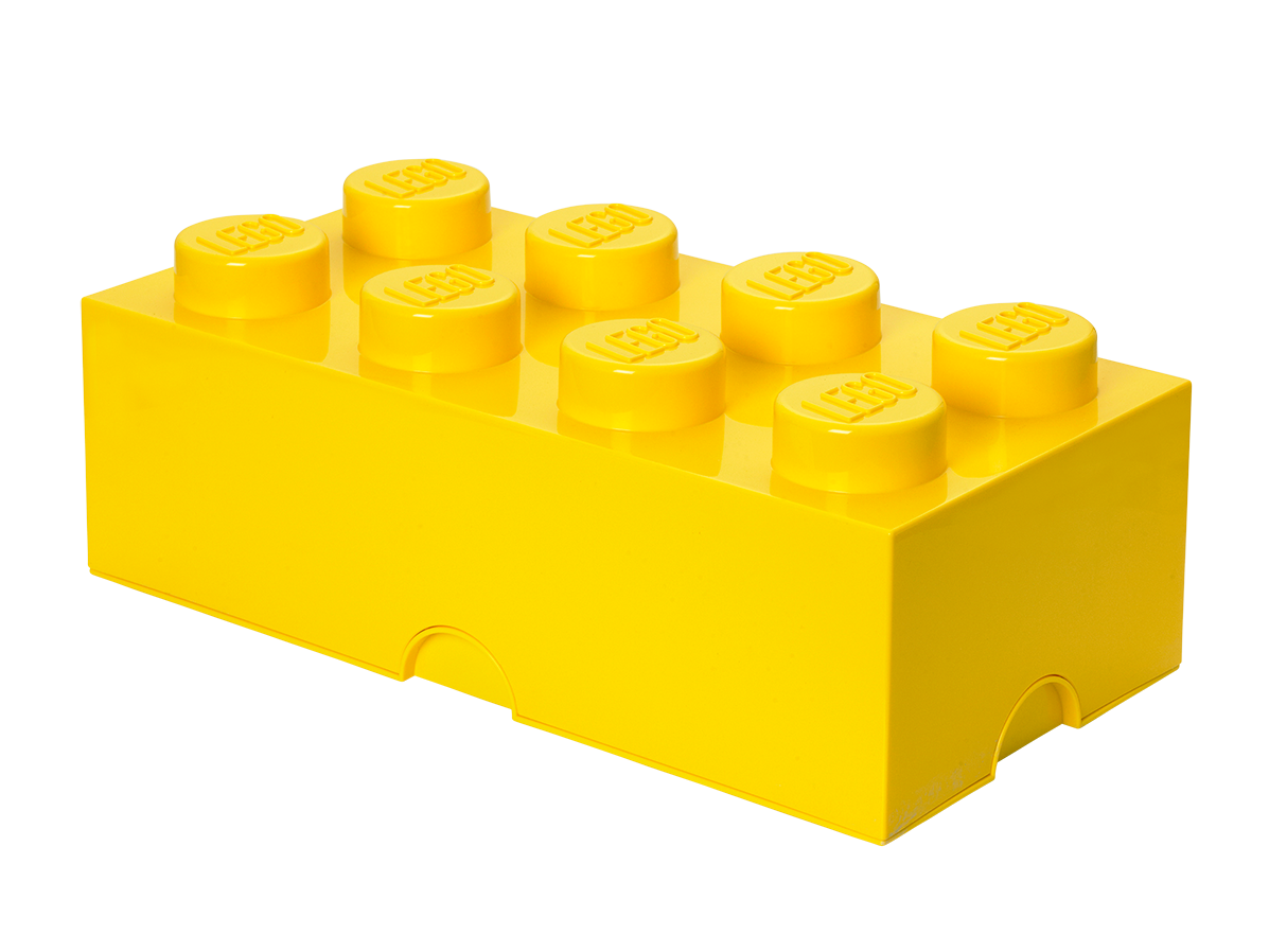8-Stud Storage Brick – Yellow