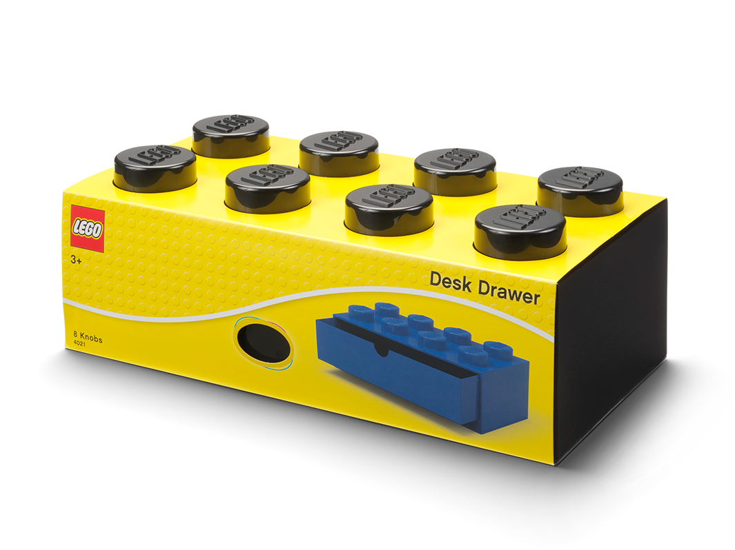 8-Stud Desk Drawer – Black