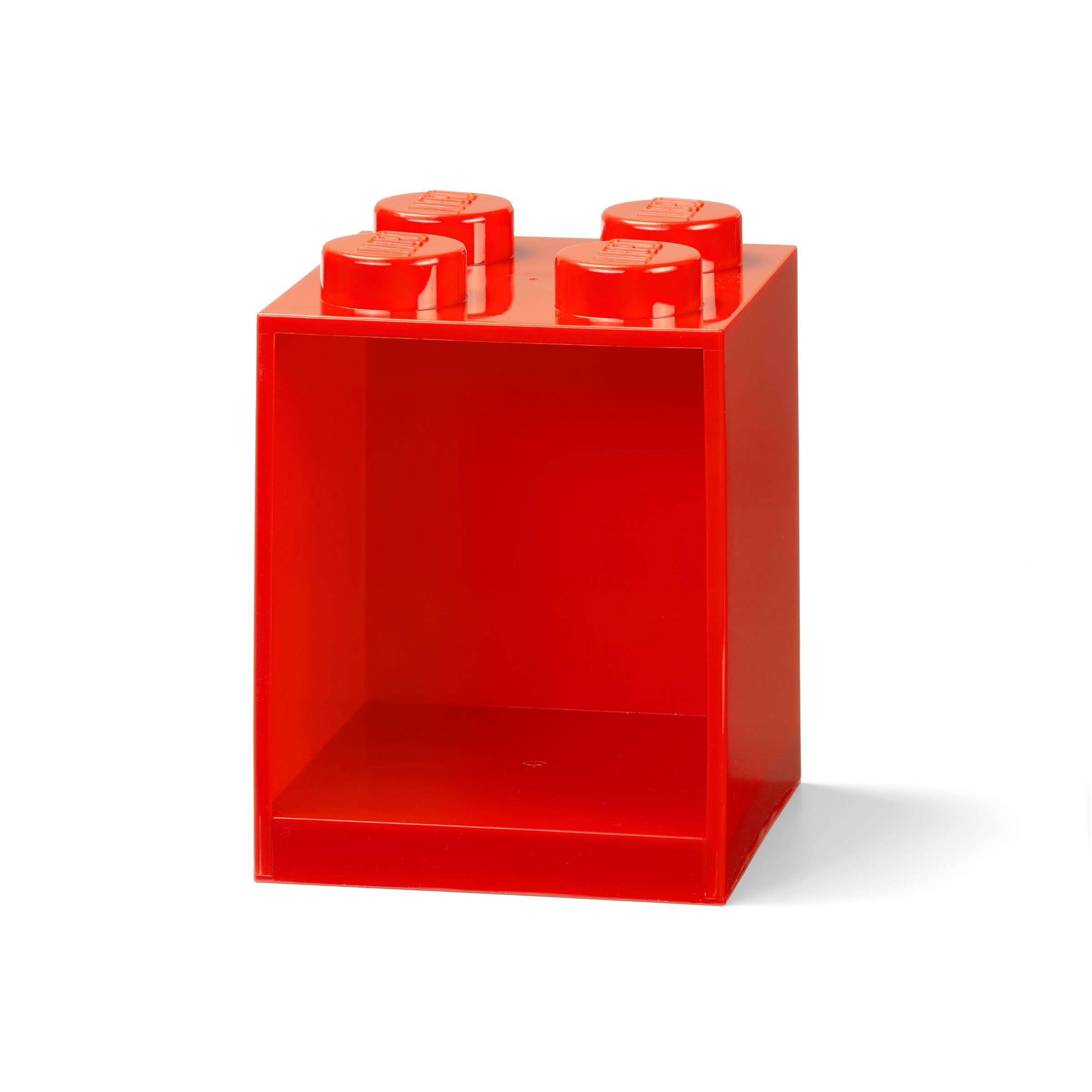 4-Stud Brick Shelf – Bright Red