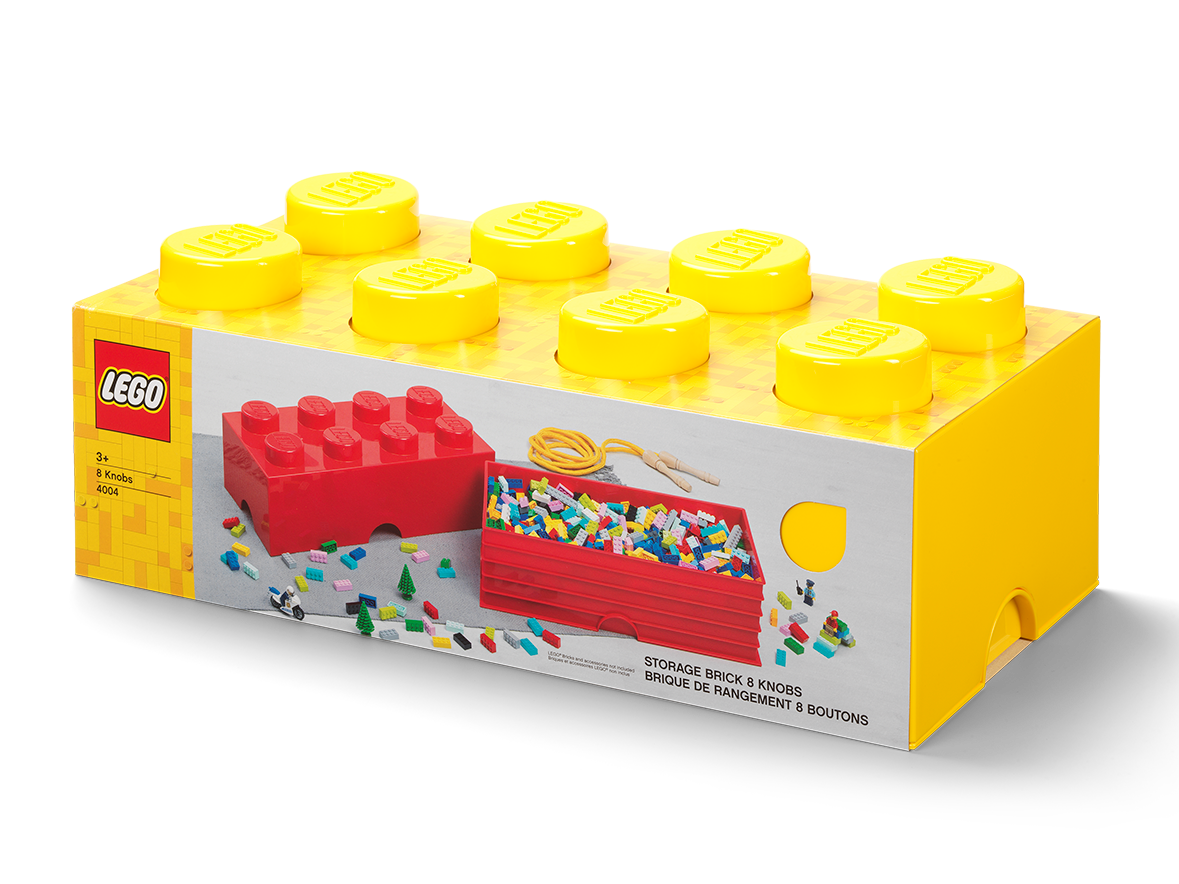 8-Stud Storage Brick – Yellow