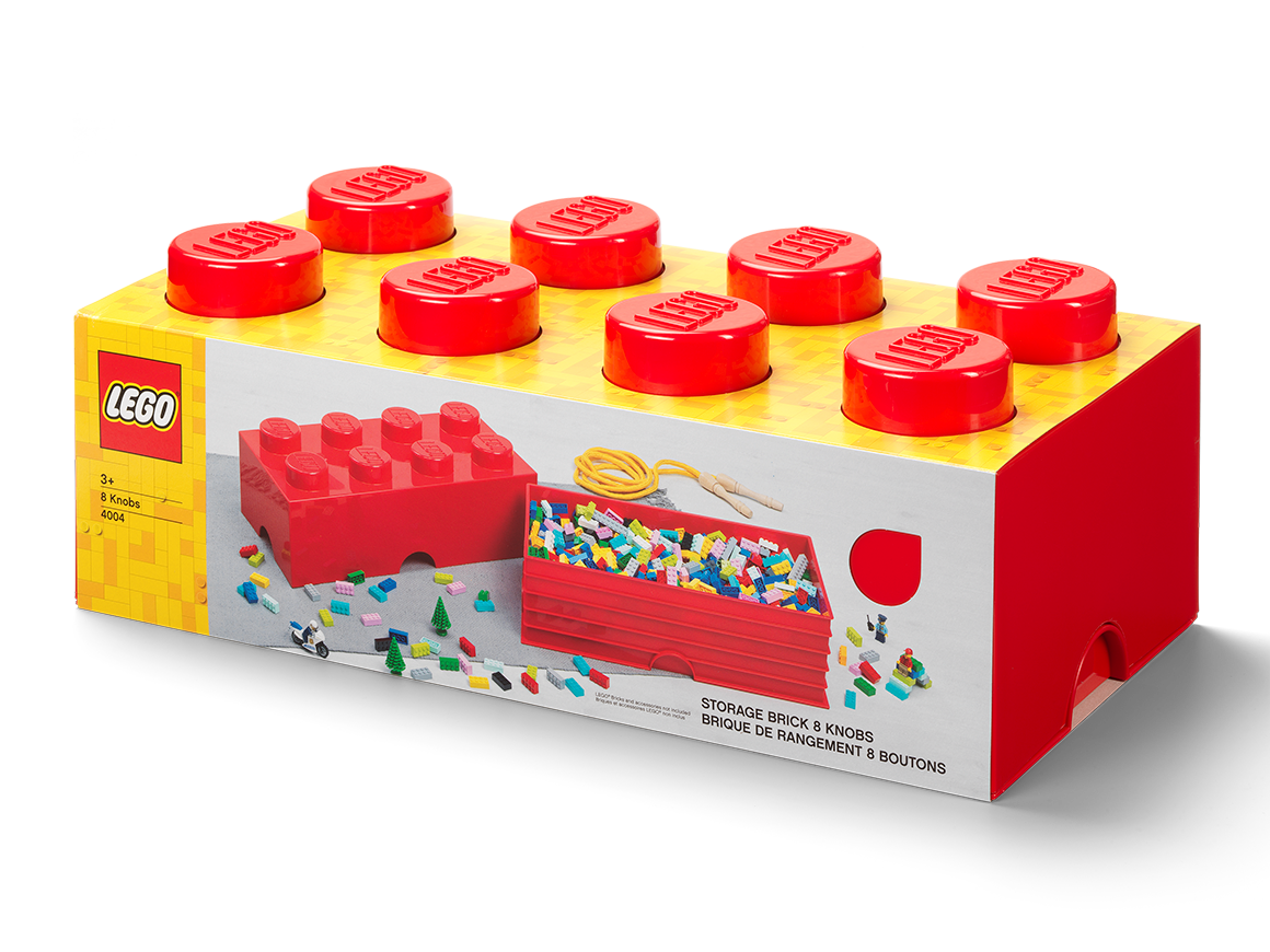 8-Stud Storage Brick – Red
