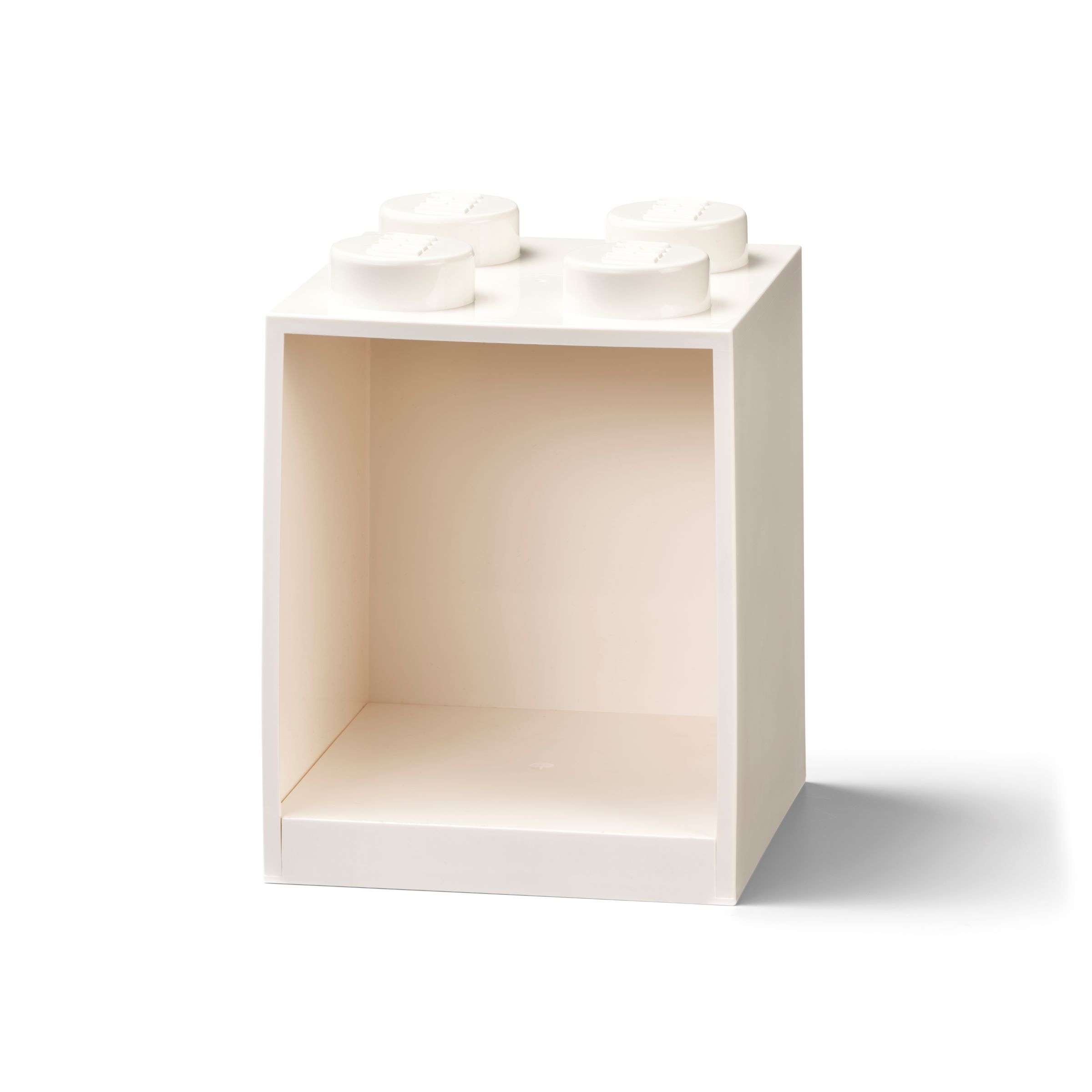 4-Stud Brick Shelf – White