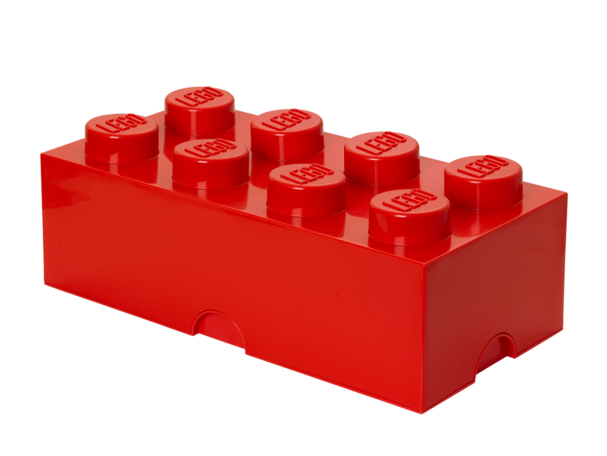 8-Stud Storage Brick – Red