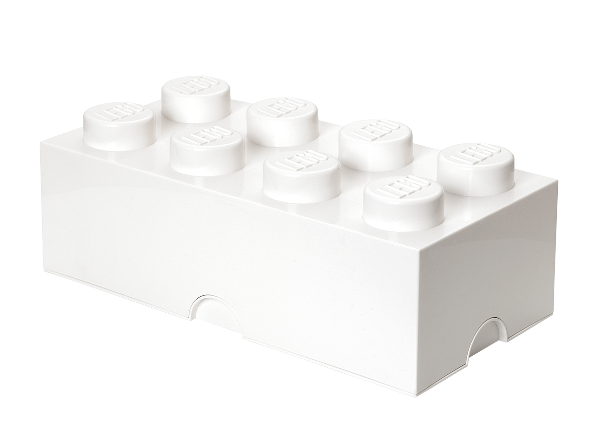 8-Stud Storage Brick – White
