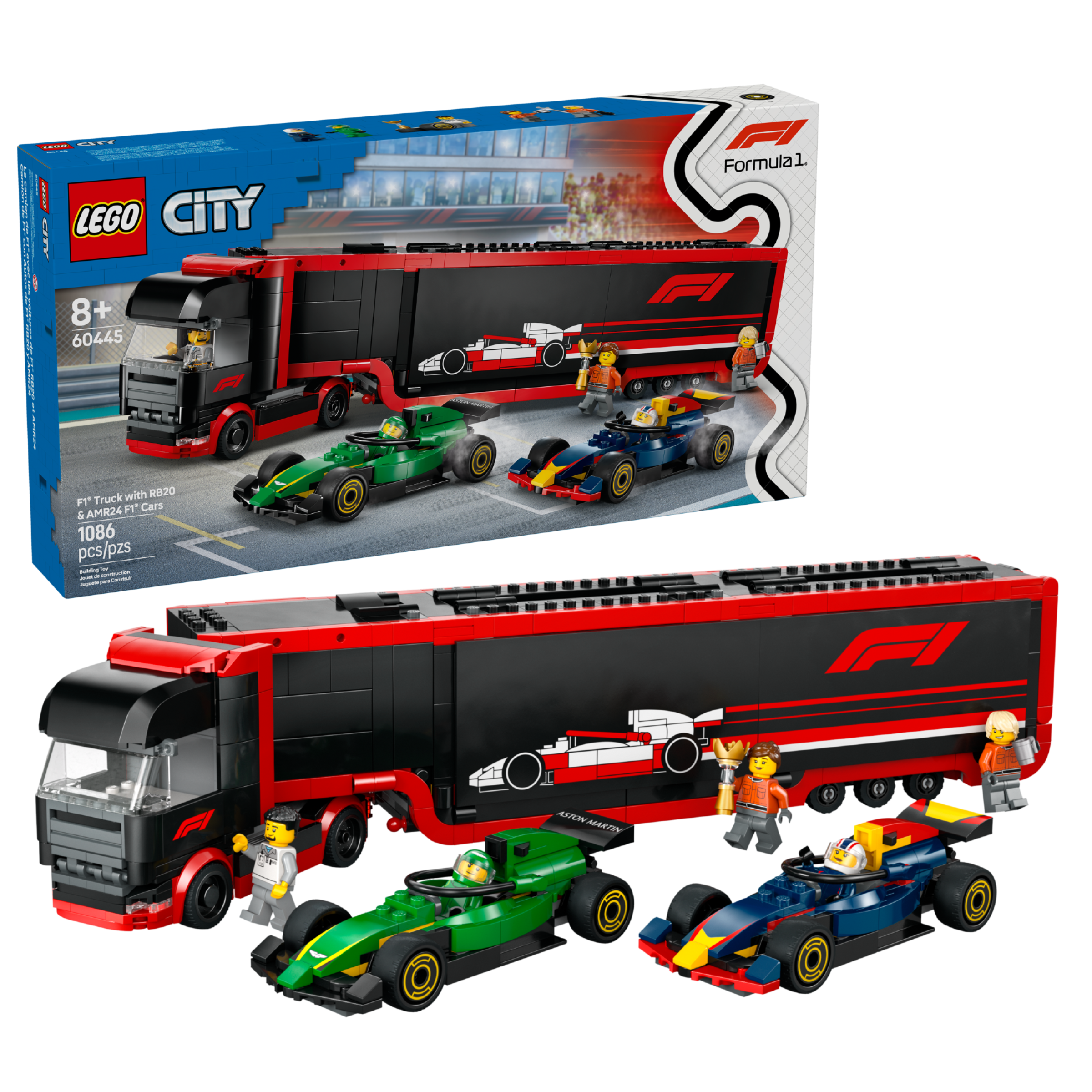 F1® Truck with RB20 & AMR24 F1® Cars