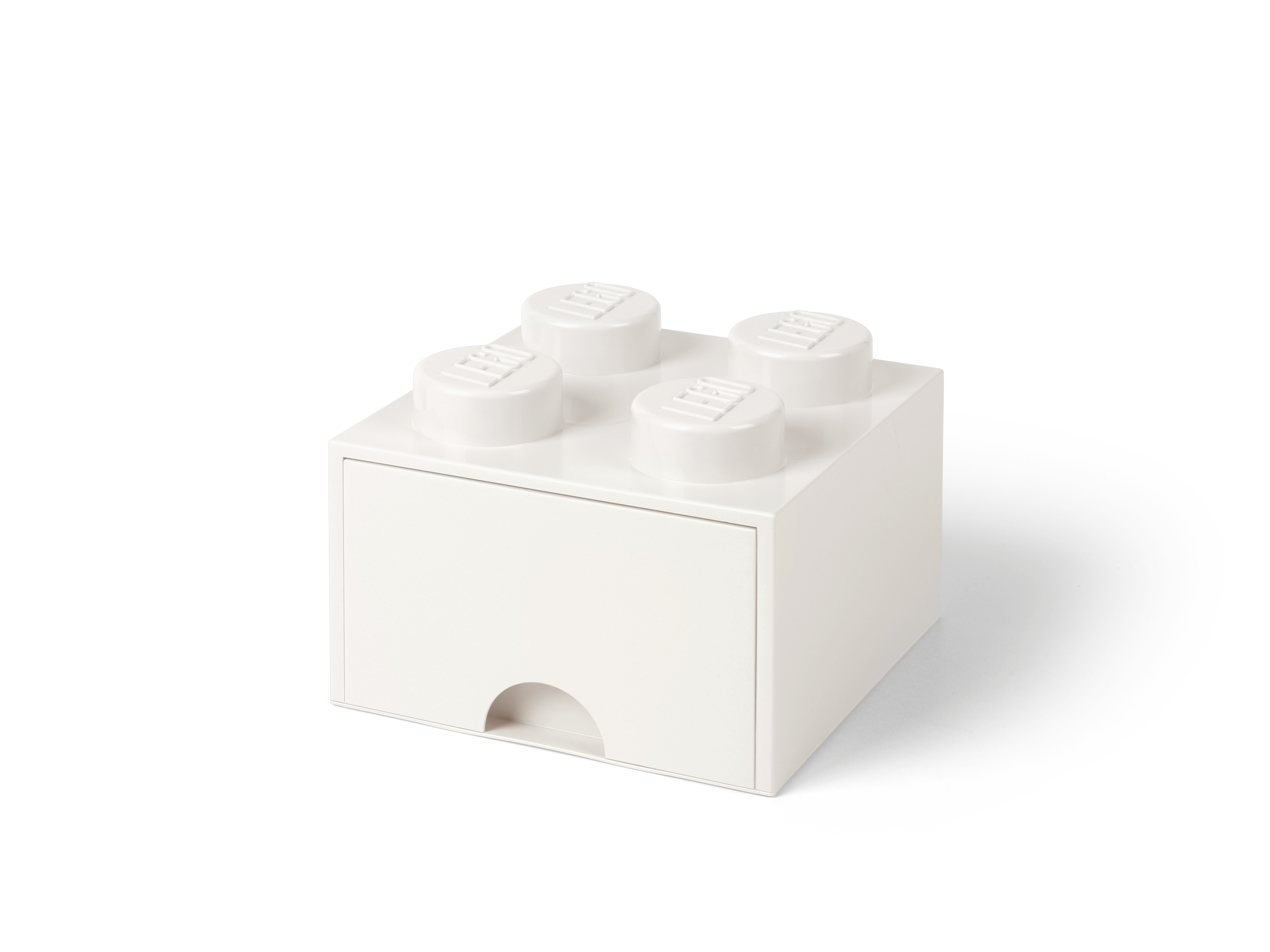 4-Stud Brick Drawer – White