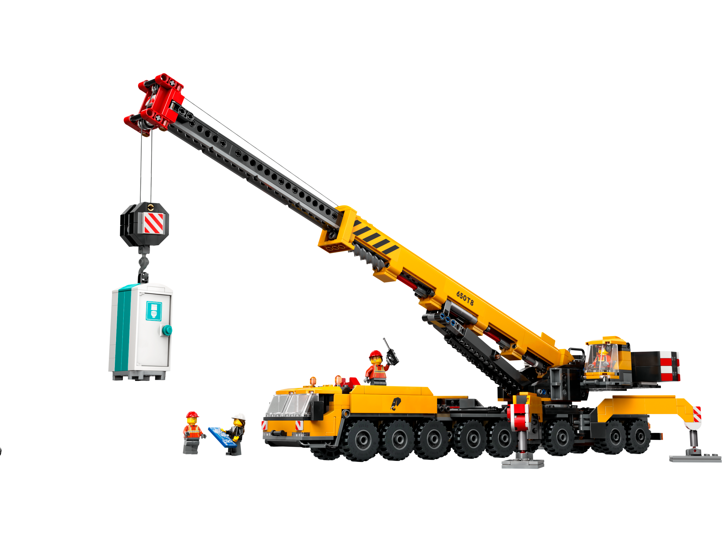 Yellow Mobile Construction Crane