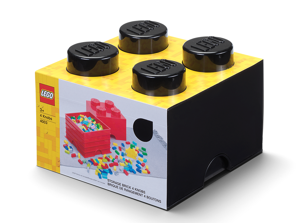 4-Stud Storage Brick – Black