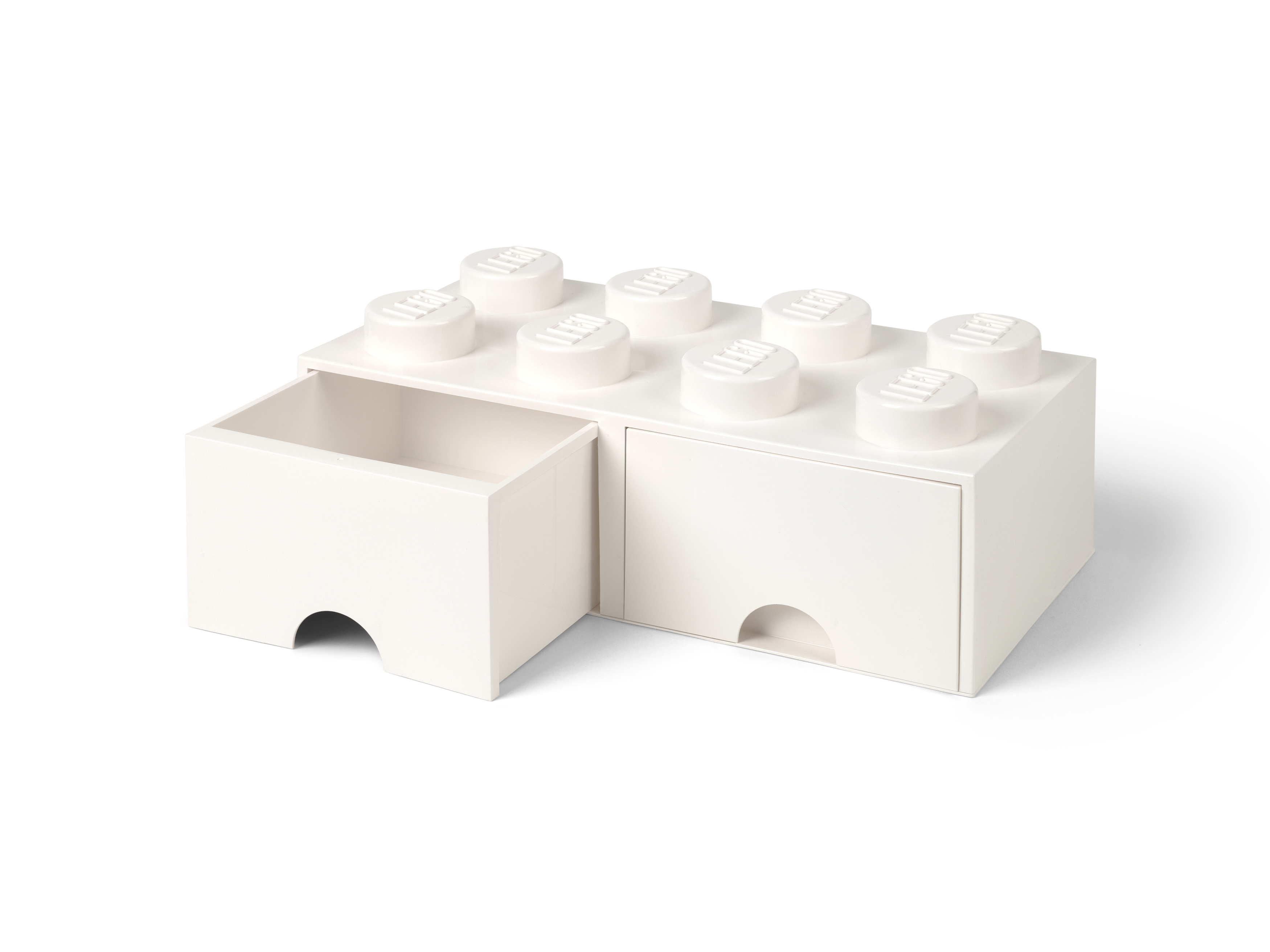 8-Stud Brick Drawer – White