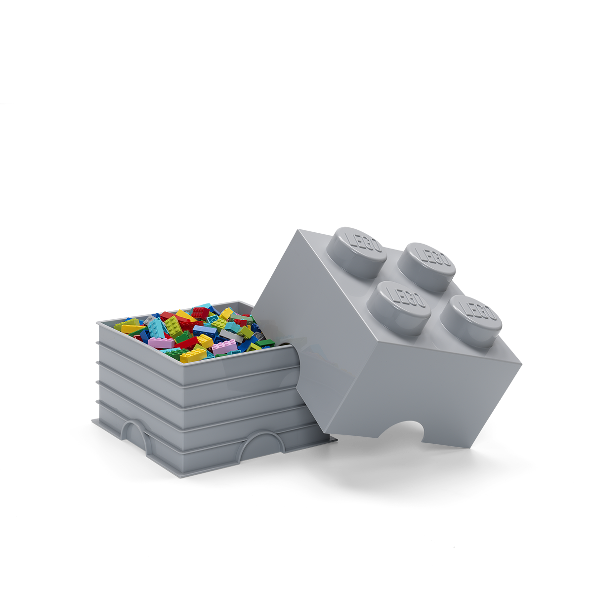 4-Stud Storage Brick – Medium Stone Gray