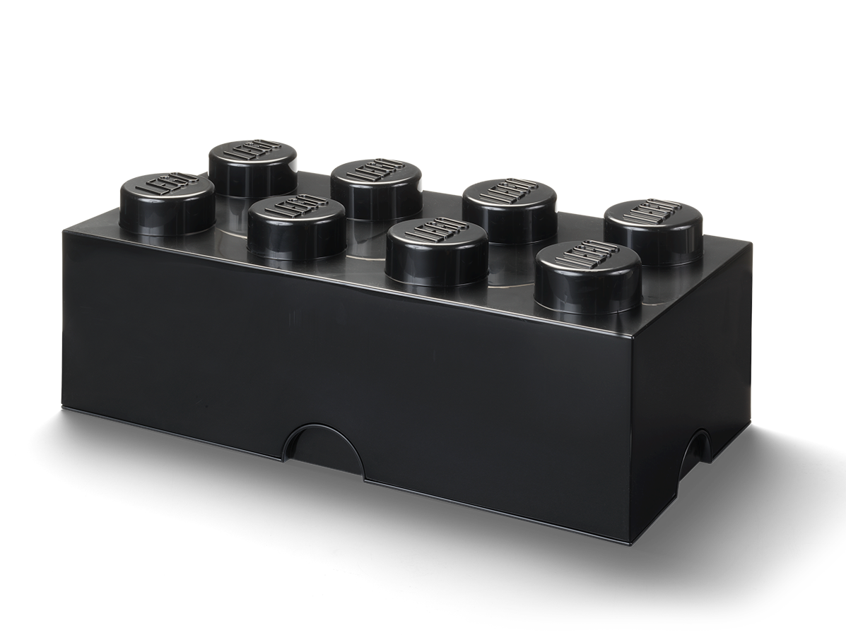 8-Stud Storage Brick – Black