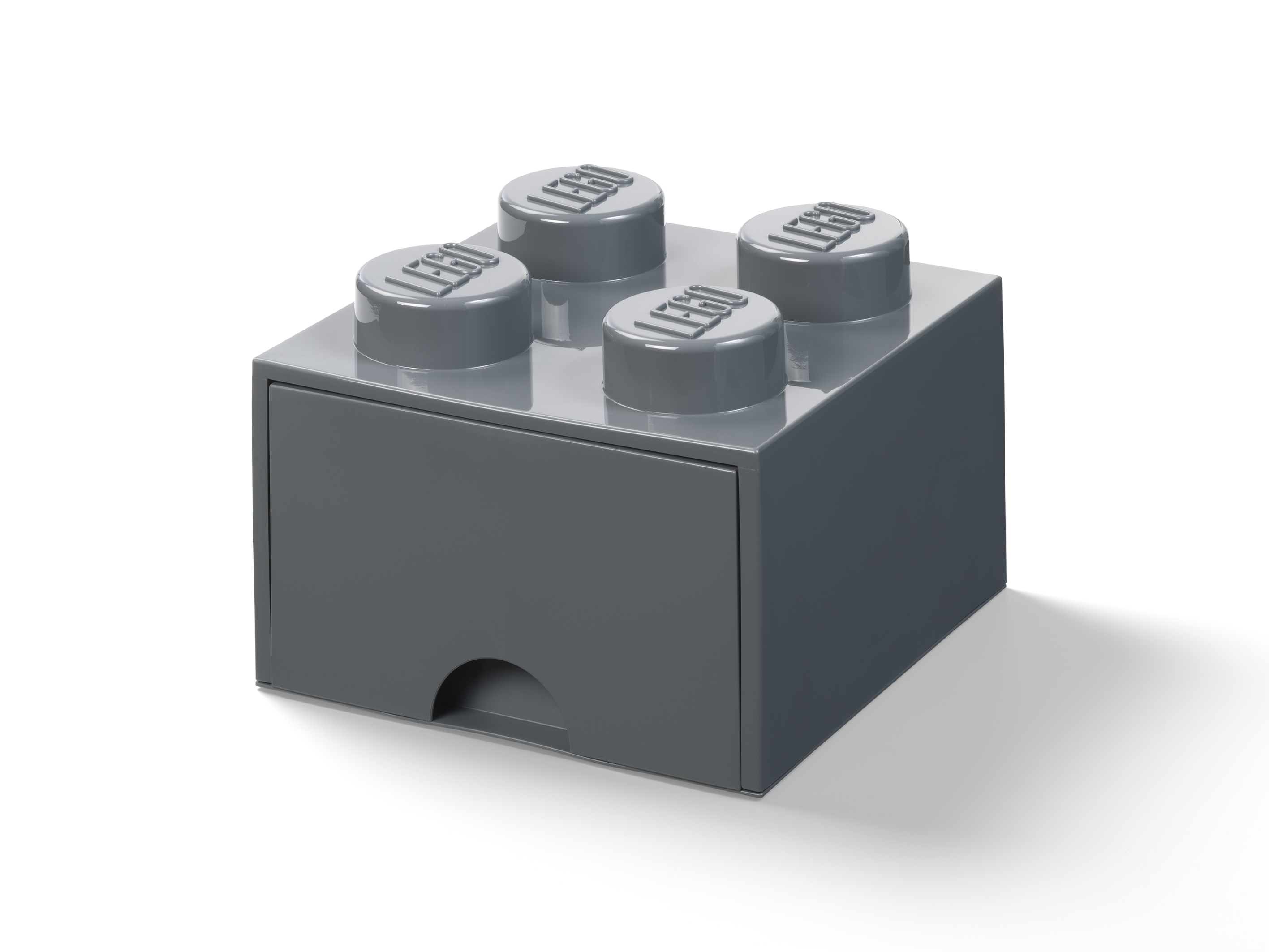 4-Stud Brick Drawer – Dark Gray