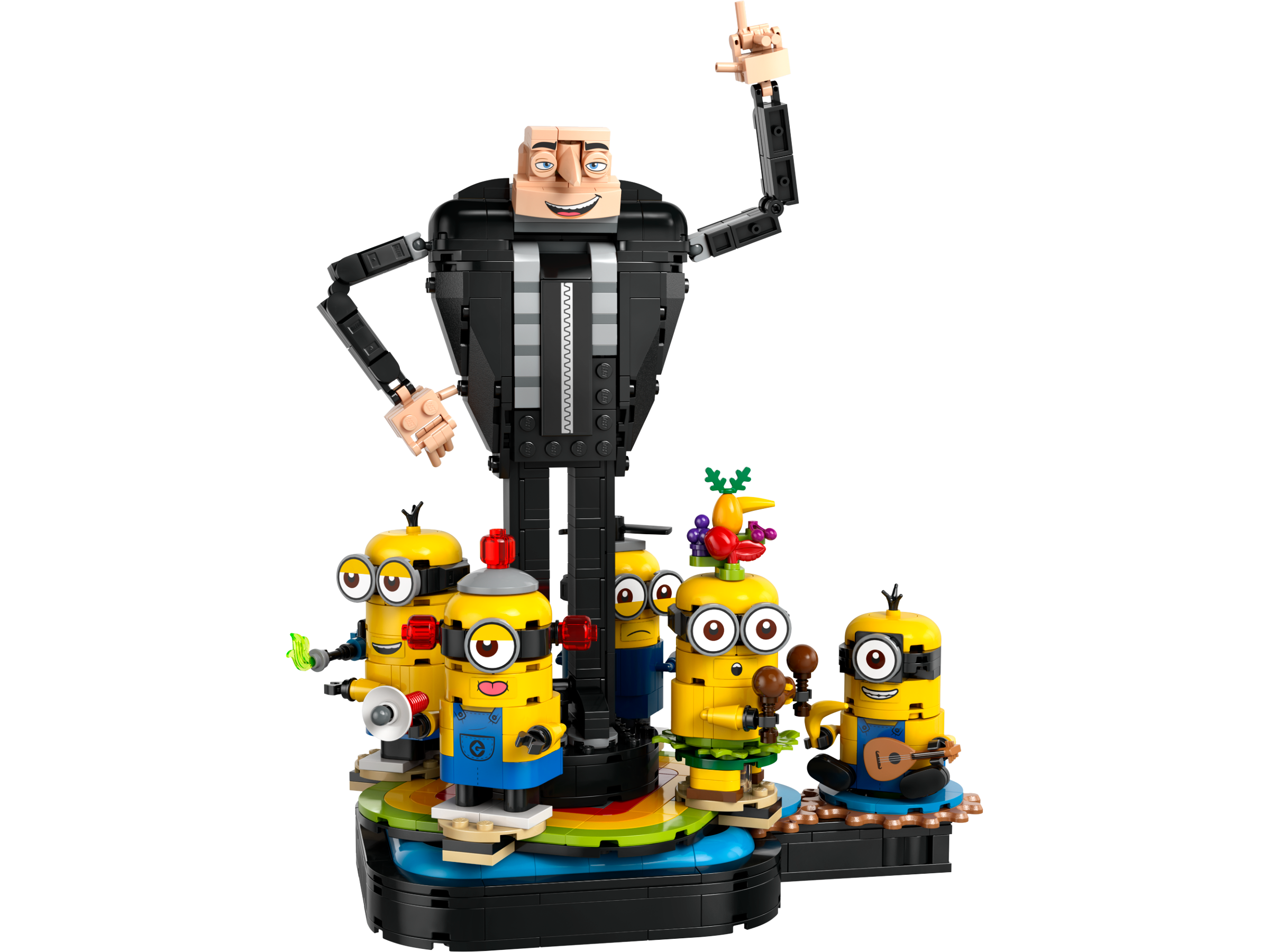 Brick-Built Gru and Minions